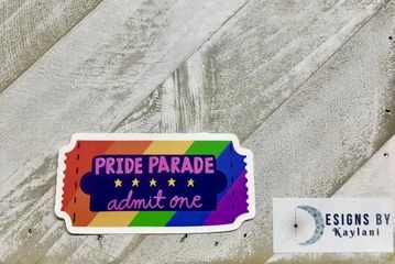 Pride Parade Sticker | Waterproof Sticker | LGBTQ Pride Stickers | LGBT Pride Stickers | Rainbow Sti