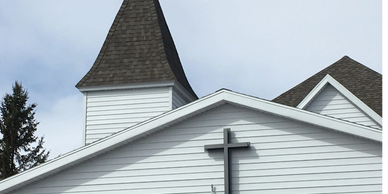 Steel Church Cross, Outdoor Church Cross, Wall Cross.  Various sizes, colors and lighted options.  