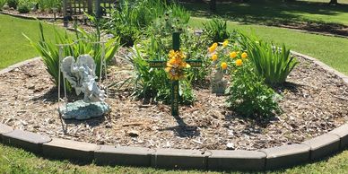 30" Garden Cross stake, metal stake.  Powder and uv coated. Use for private garden memorial cross.
