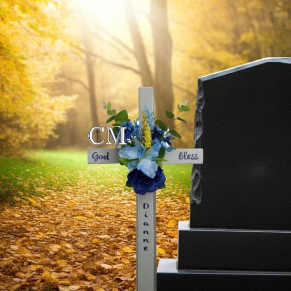 30 inch STEEL GRAY GRAVESIDE CROSS cross, cross 782