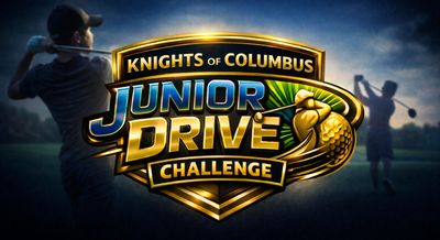 Logo for the Knights of Columbus Junior Drive Challenge golf event.