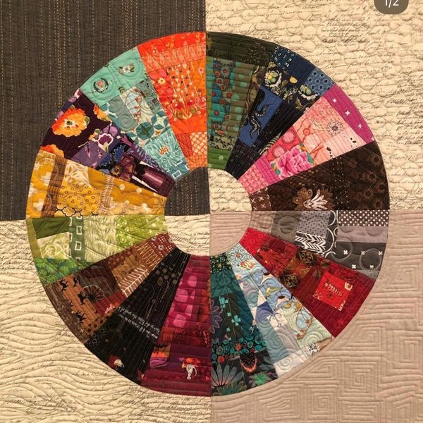 Fabric Stata Color Wheel Quilt, by Merrie Ford