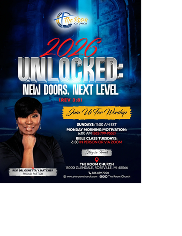 The Room Church invites you to worship and grow in 2026 with Rev. Dr. Genetta Y. Hatcher.