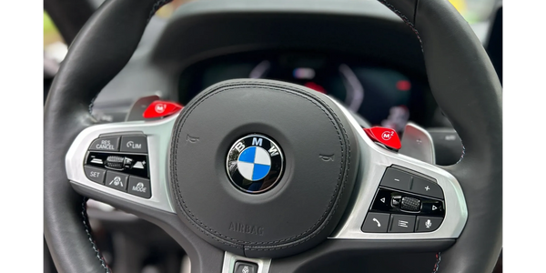 2023 BMW M5 Steering wheel. It recieved a full interior & exterior detail. BigBoyz detailing special