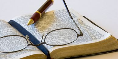 Bible and glasses