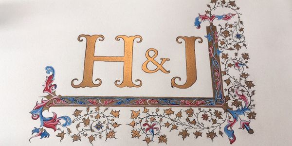 H & J with 14th Century Border Detail
