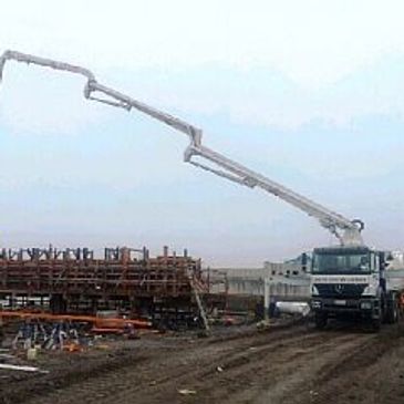 Truck mounted concrete pumps for industrial and residential