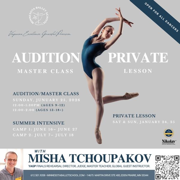 Ballet master class and audition with Misha Tchoupakov, former Bolshoi Ballet soloist.