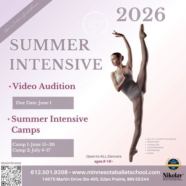  Summer Intensive – professional ballet training in Eden Prairie with Vaganova Academy graduates.