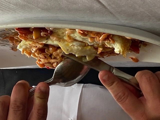 revuelto de camarones en mirador El Roqueo 