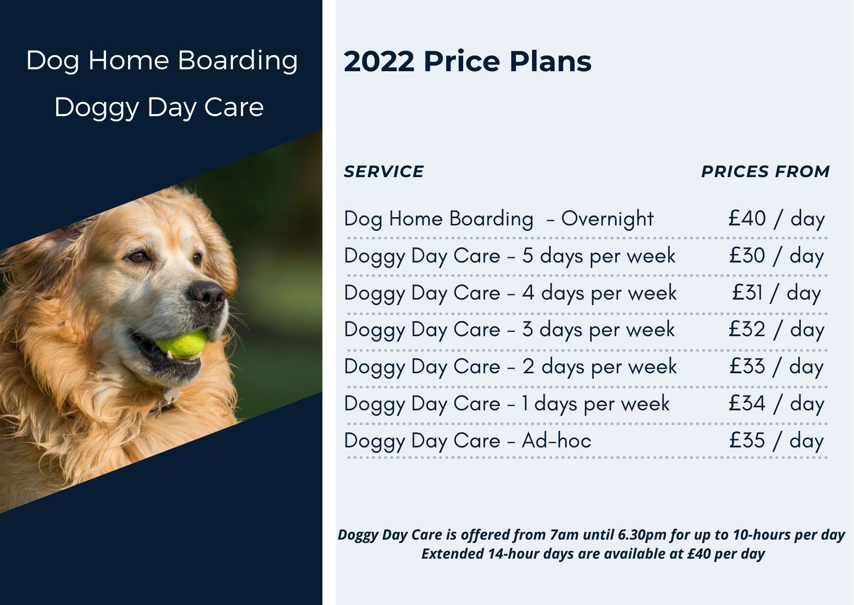 how much is it to board a dog for a week