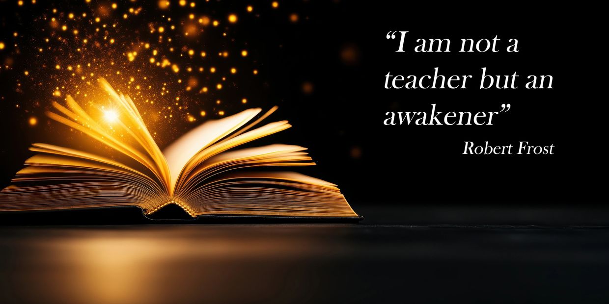 Books hold knowledge, but it is the human mind that generates imagination when curiosity is ignited.