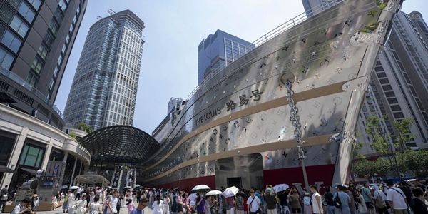 The newly-opened Louis Vuitton store shaped like a cruise ship in Shanghai, China, on 28 June 2025. 