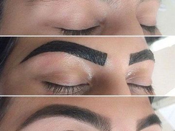 Brow Threading and Tint. 