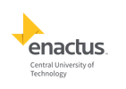 Enactus Central University of Technology logo with yellow origami bird.
