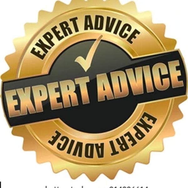 Gold seal badge with the words Expert Advice and a check mark.