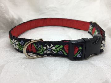 BELMONT Style Dog Collar in Rich Brown & Gold - Collars Hartman and Rose  Collection Dog Collars Posh Puppy Boutique