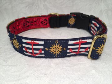 Nautical Boating Dog Collar
Dog Collar with Anchors
