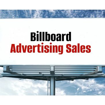 Billboard advertising sales message on a large outdoor billboard.