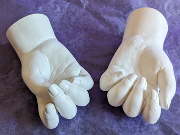 Child's memorial hand casts