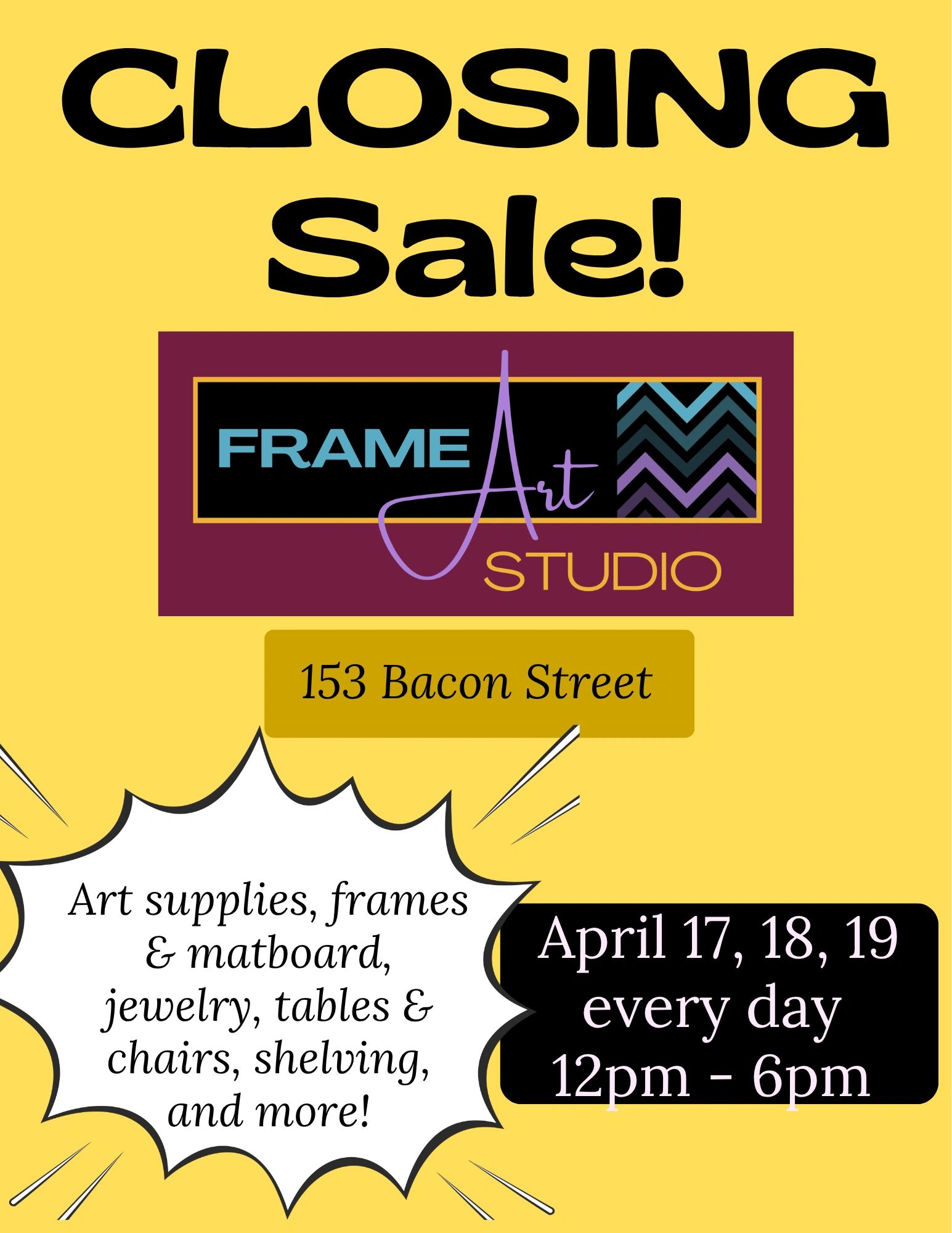 business closing sale flyer