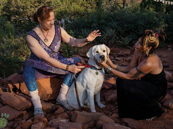 Jenna LeVee and a woman with a dog 