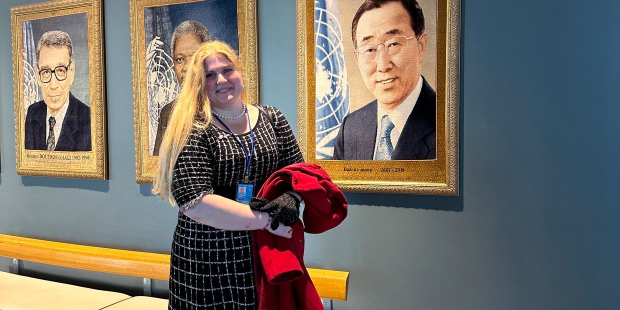 Melissa at the UN when the ICJ's U.S.President gave her last speech to the General Assembly 