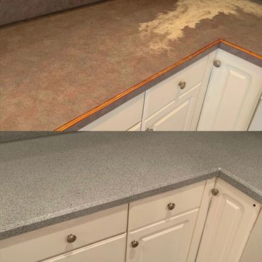 Laminate countertop refinish. 