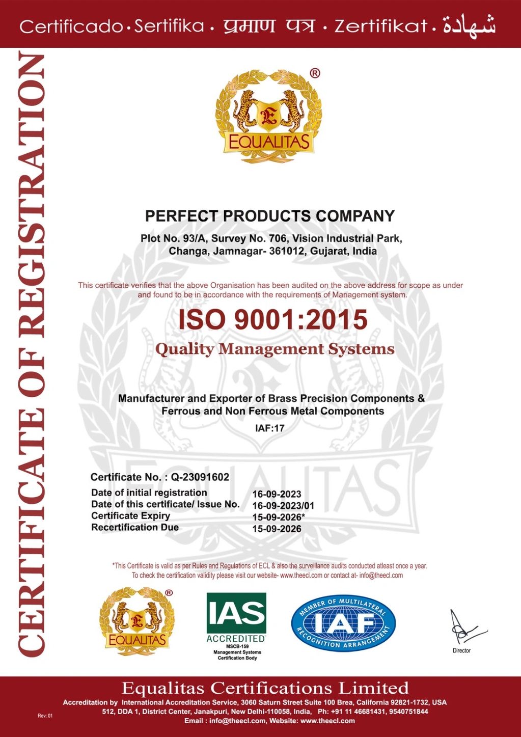 ISO 9001:2015 Quality Managment System 