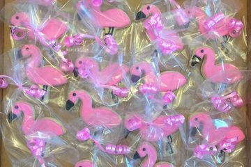 Decorated Flamingo Cookies