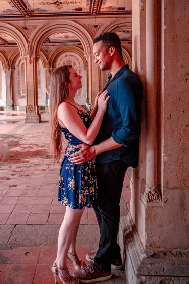 couple modeling in central park New York photo 