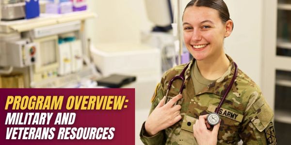 Smiling female soldier in uniform with a stethoscope.