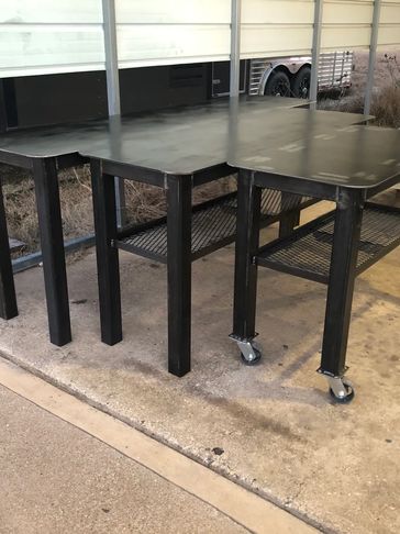 Steel tables completed and ready for local delivery.
