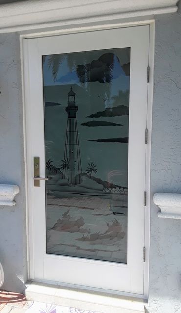 ETCHED GLAS DOOR