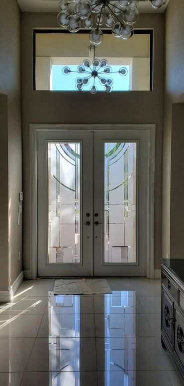 Etched Glass Doors