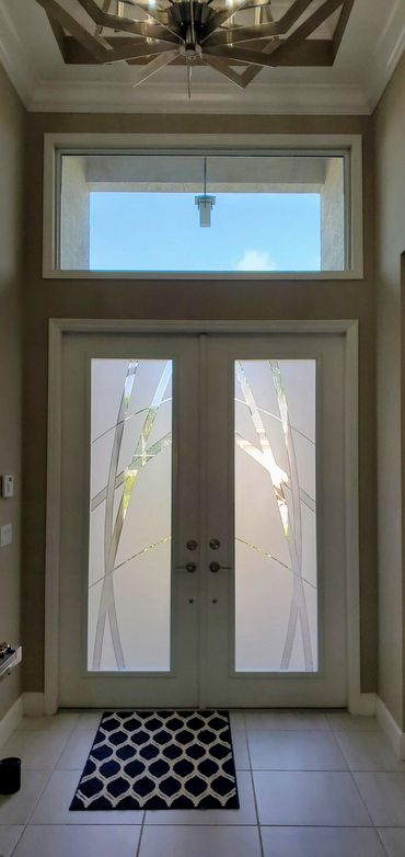 etched glass doors