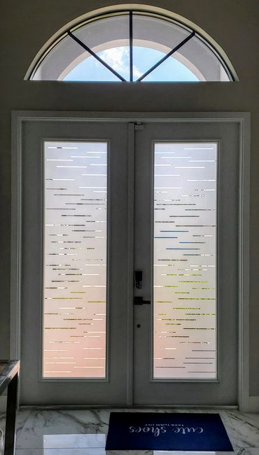 ETCHED GLASS DOORS