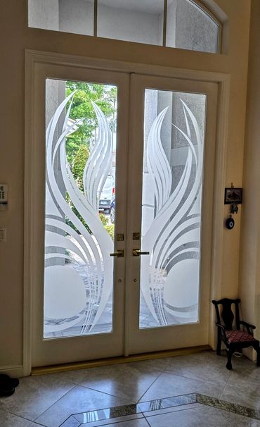 ETCHED GLASS DOORS