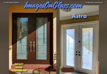 Etched Glass Doors
