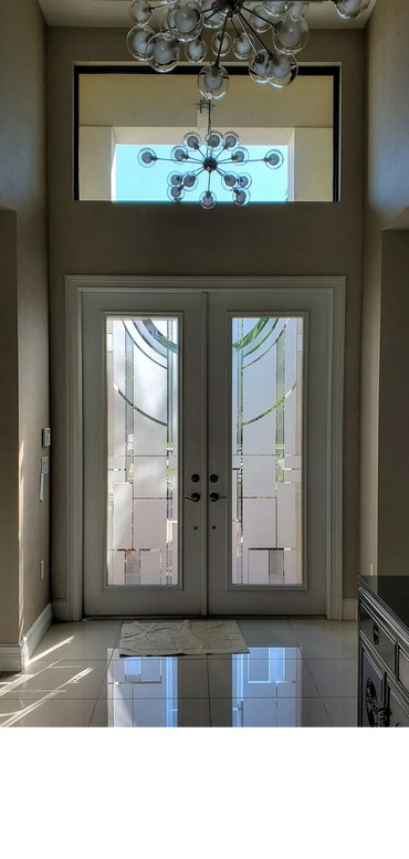 Etched Glass Doors