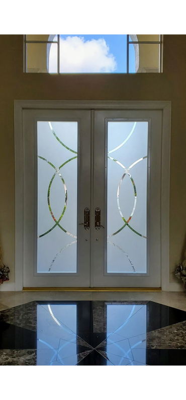 etched glass doors