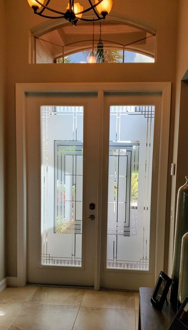 etched glass doors