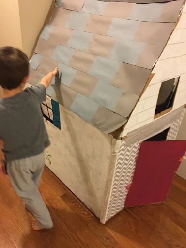 how to make a cardboard box house