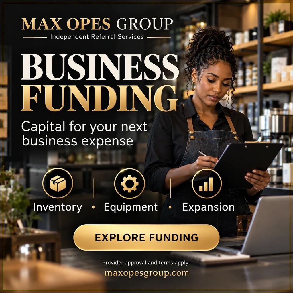 Business funding services for inventory, equipment, and expansion.
