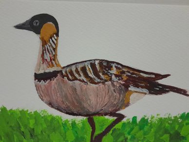 A goose painting by Toofan Majumder