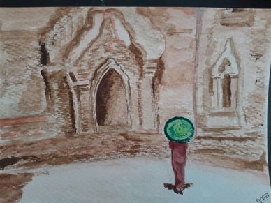 Bagan painting by Toofan Majumder