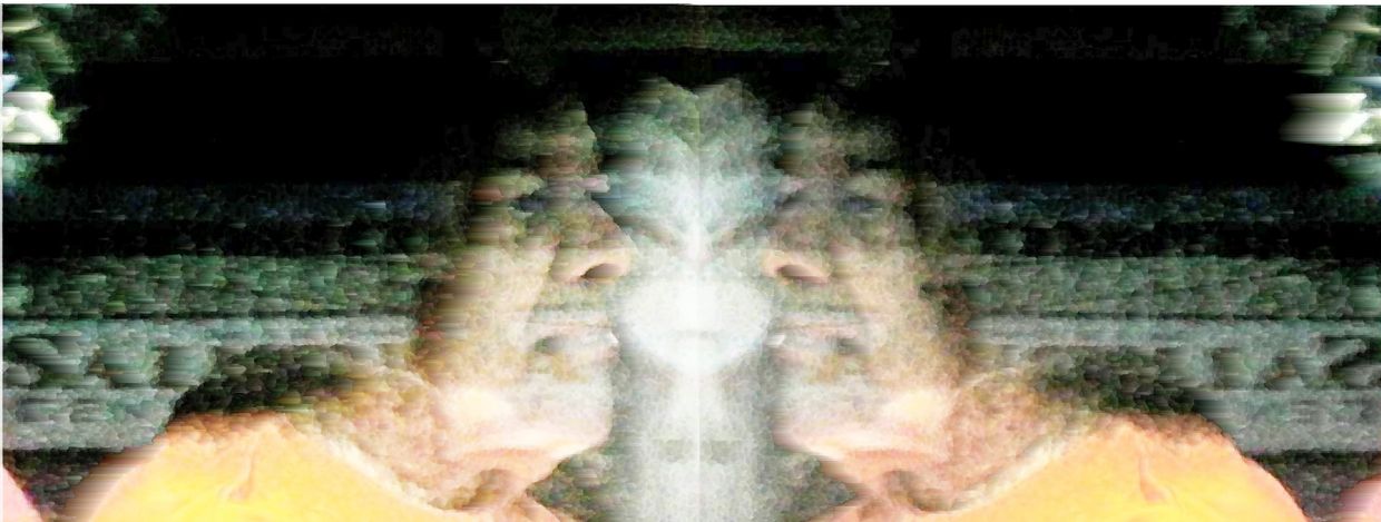 The image on the right side is the actual reflection juxtaposed on the left is the manipulated flip 