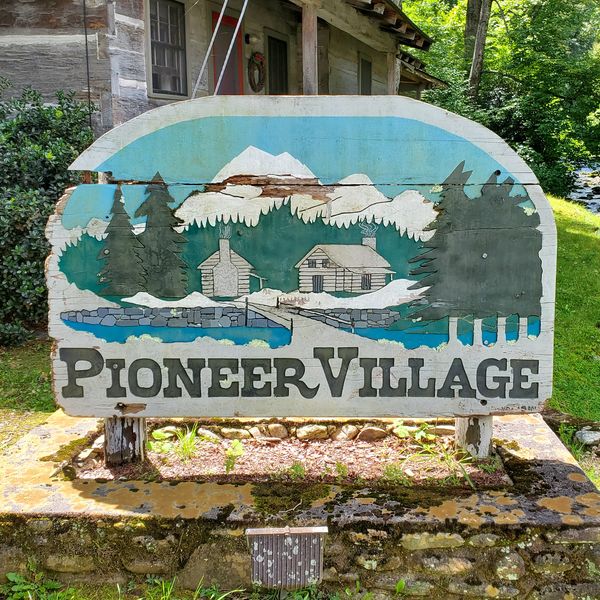 Pioneer Village cabins along Campbell Creek