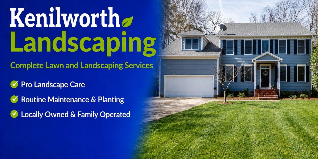 Kenilworth Landscaping services with a well-maintained lawn and house.
