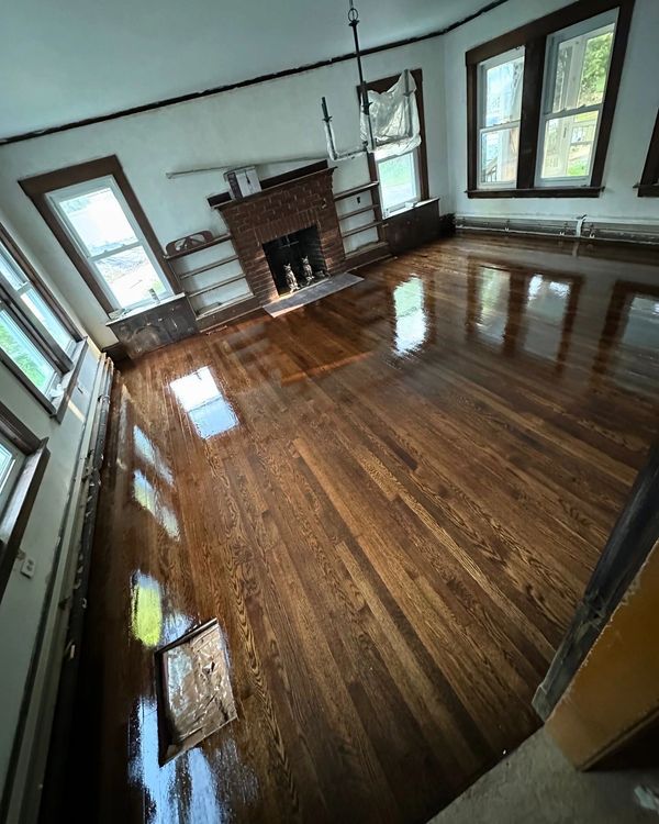 Luxury living room hardwood floor
